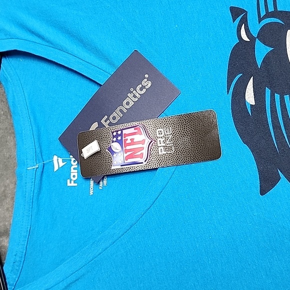 Blue Carolina Panthers Women's Tshirt by Fanatics. NWT. Size XL - Picture 3 of 7